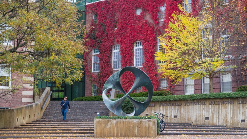 Autumn colors in front of Fairchild